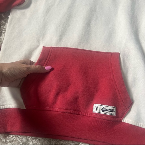 Abercrombie kids Red and White Sweat Set Hoodie and Joggers Size 9/10 - Picture 3 of 11